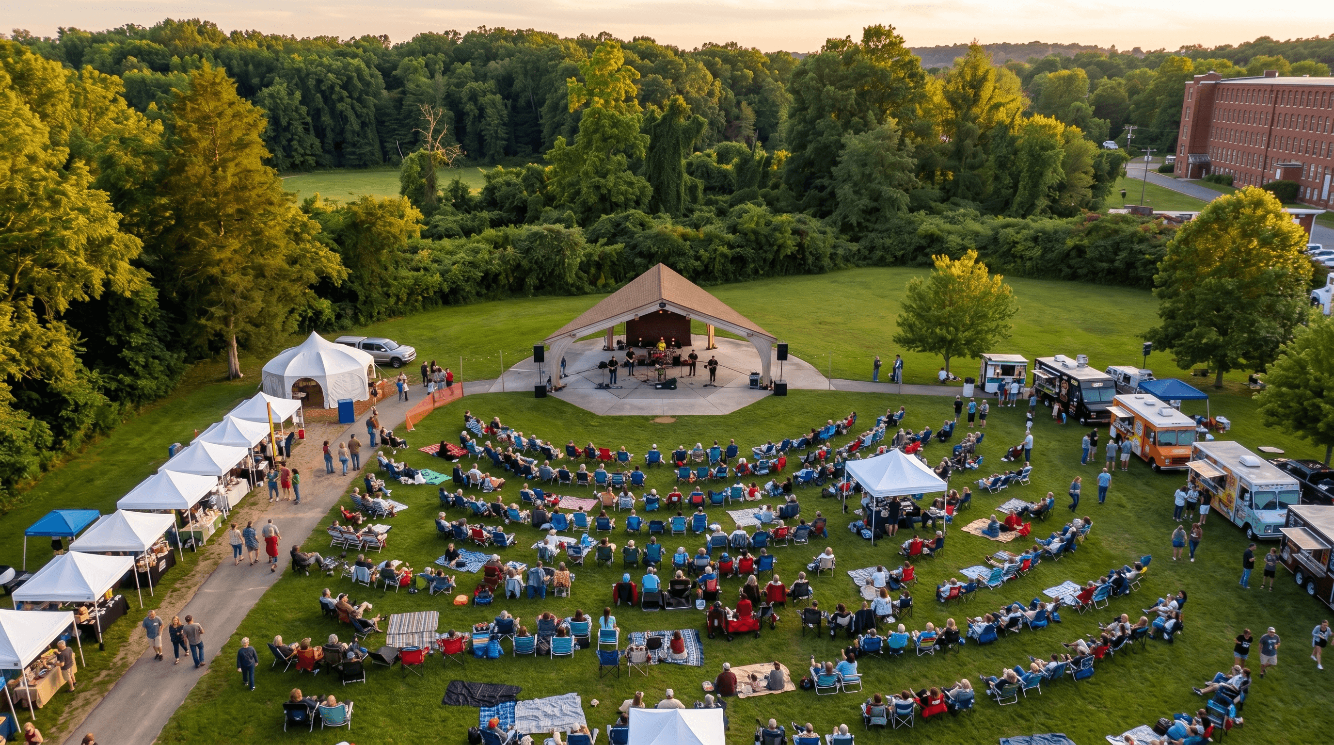 Aerial view of Mill Side Park